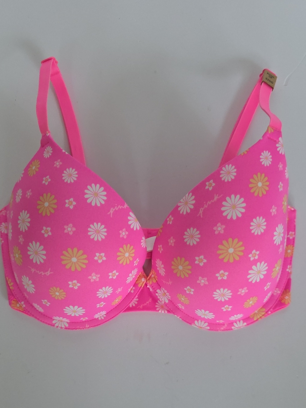 2/$30 NEW- VICTORIA SECRET PINK FLORAL PUSH-UP EVERYWHERE BRA- 32DD